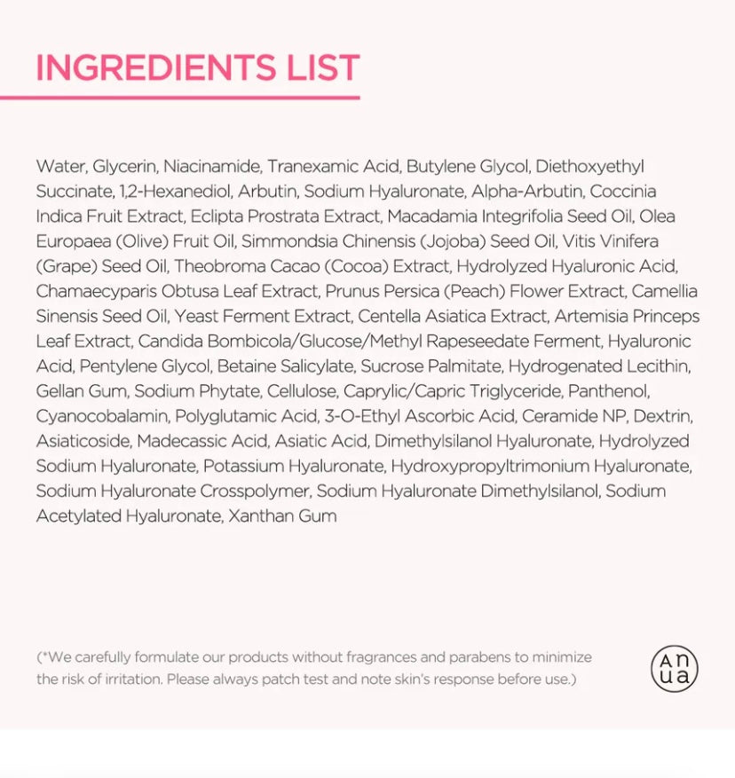 Anua - Niacinamide 10% + TXA 4% Dark Spot Correcting Serum