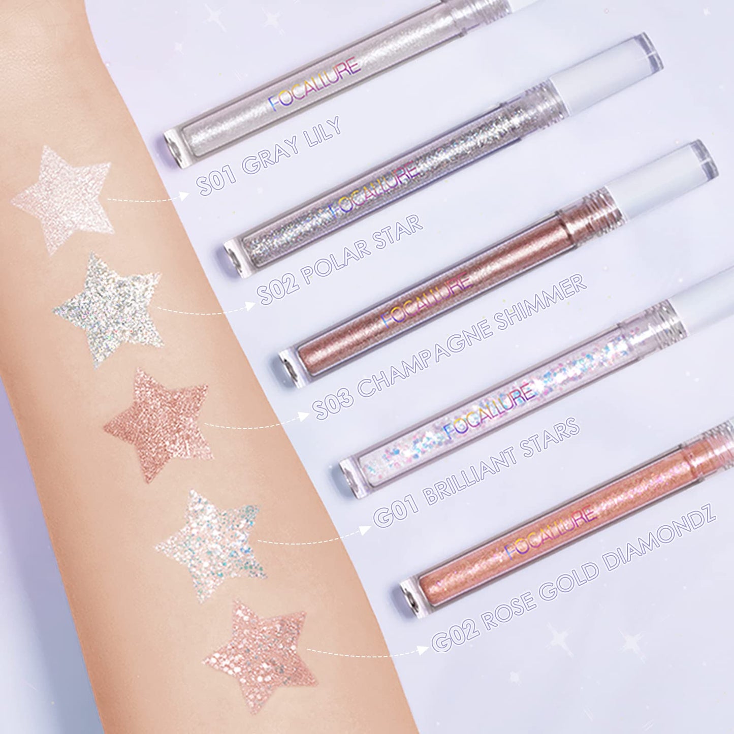 FOCALLURE - GLITTERING Liquid Eyeshadow