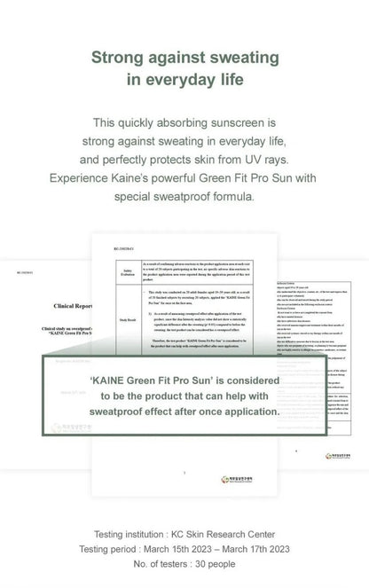 KAINE - Green Fit Pro Sun SPF 50+ Sunscreen