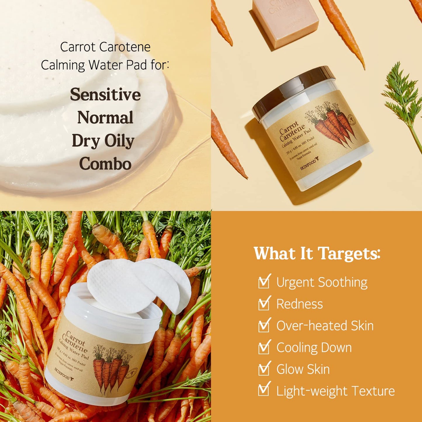 SKINFOOD - Carrot Carotene Calming Water Pad