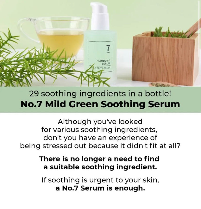 numbuzin - No.7 Mild Green Soothing Serum