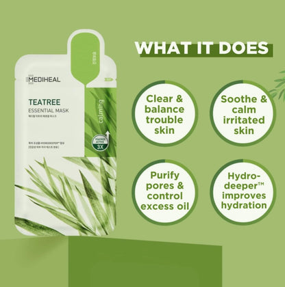 Mediheal - Teatree Essential Mask [4pcs]