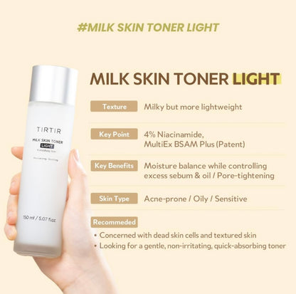 TIRTIR - Milk Skin Toner Light mini (50ml)