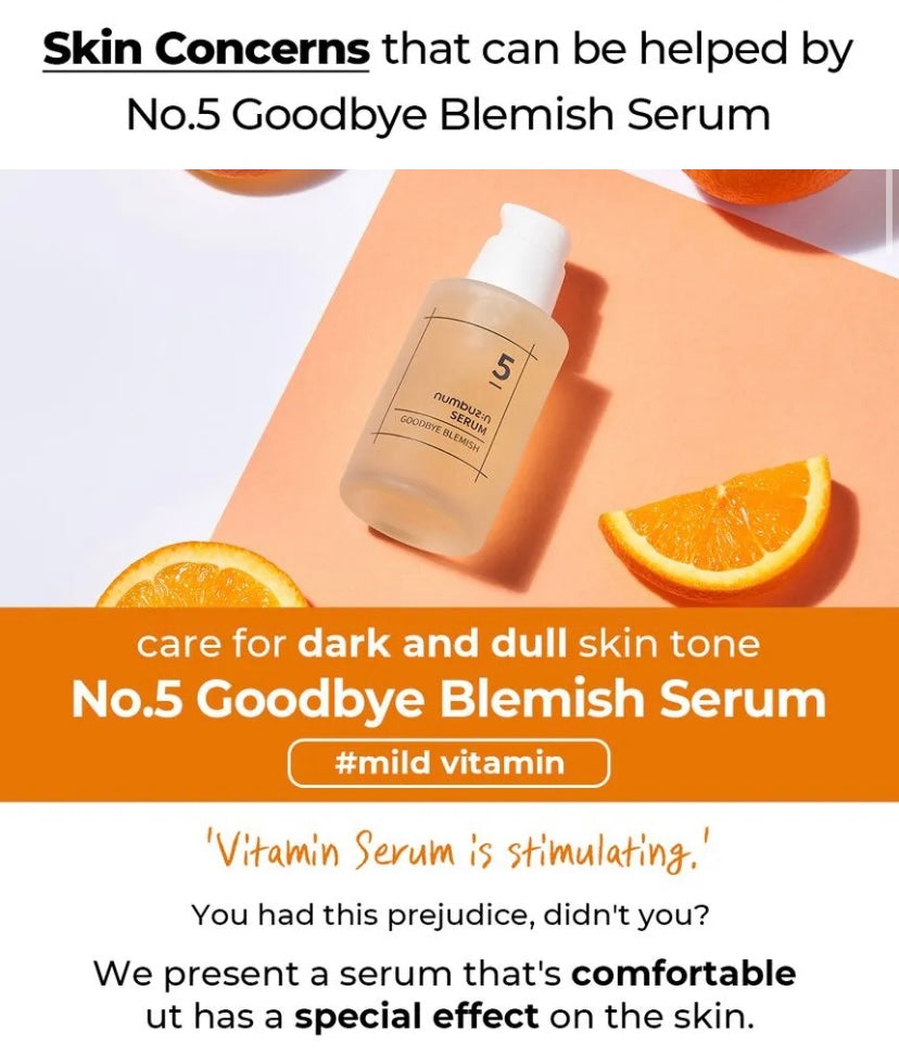 numbuzin - No.5 Goodbye Blemish Serum 50ml