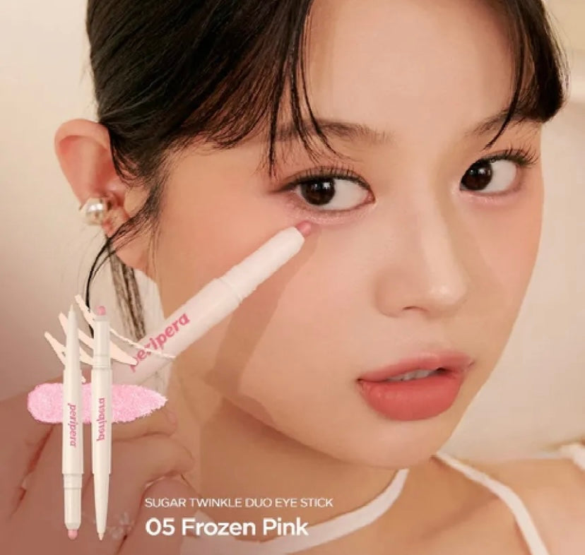 peripera - Sugar Twinkle Duo Eye Stick Tulipology Collection #05 Frozen Pink