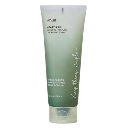 Anua -  Heartleaf Succinic Moisture Cleansing Foam