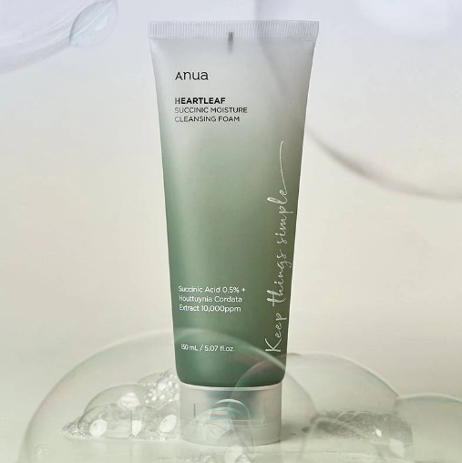 Anua -  Heartleaf Succinic Moisture Cleansing Foam