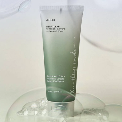 Anua -  Heartleaf Succinic Moisture Cleansing Foam