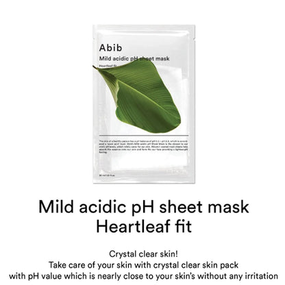 Abib - Mild Acidic pH Sheet Mask heartleaf