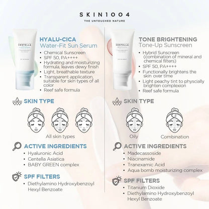 SKIN 1004 - Madagascar Centella Hyalu-Cica Water-Fit Sun Serum Twin Pack